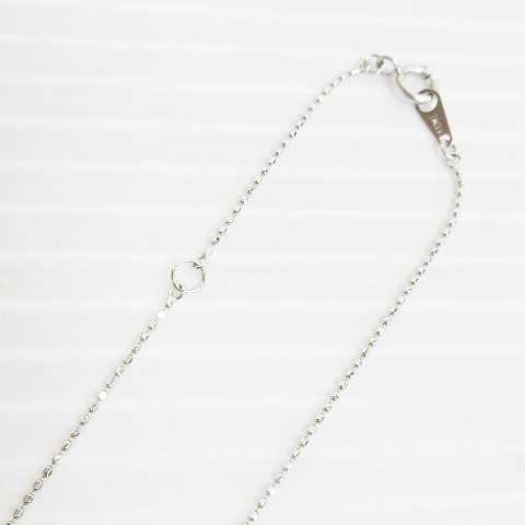 K10WG ネックレス ペンダント アクセサリー 花モチーフ カラーストーン シルバー 青紫 レディース